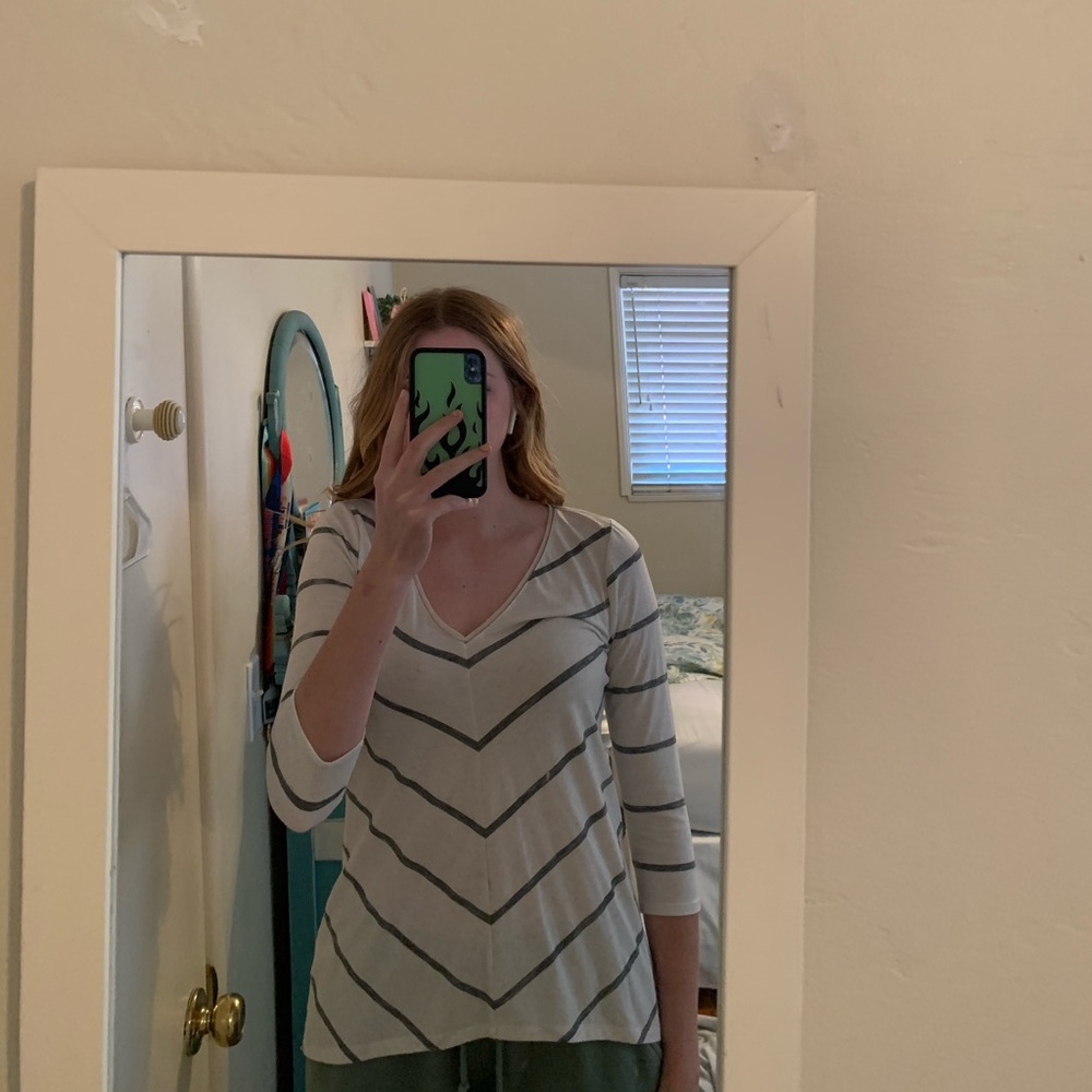 White House Black Market Striped Shirt